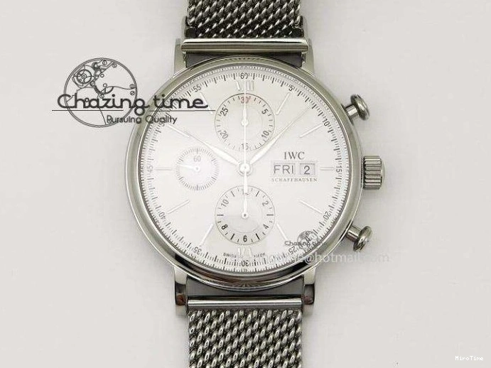 MIROTIME 0414 Pilot Chrono IW377726 ZF 1:1 Best Edition Green Dial on Brown Leather Strap A Trendsetting 7125